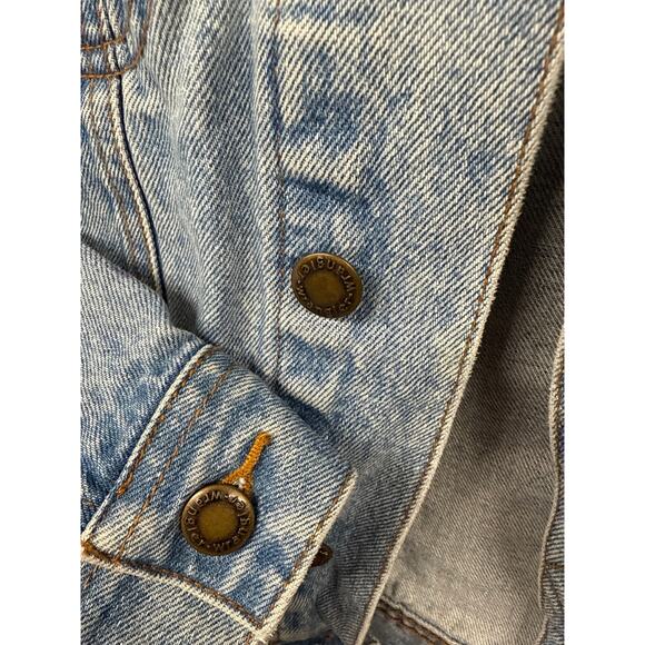 Vintage Wrangler Unisex Rugged Wear Denim Large Jacket Western Country Rodeo - Picture 5 of 7